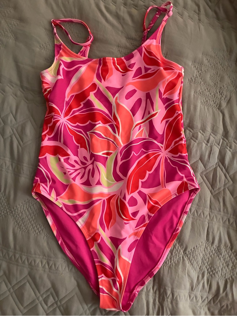Women’s Pink Floral One-Piece Swimsuit